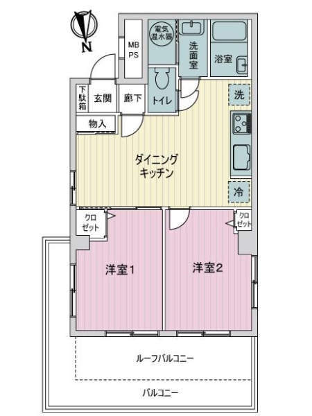 ライオンズマンション荒川遊園の間取図