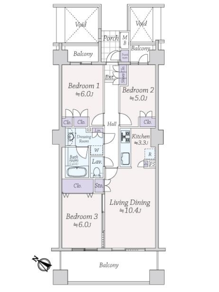グランアルト豊洲の間取図