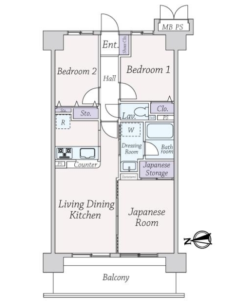 ライオンズマンション此花の間取図