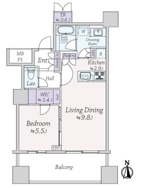 パークタワーグランスカイの間取図