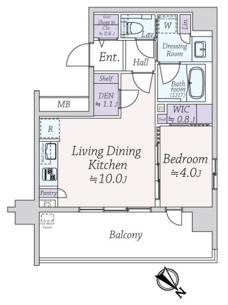 エクセレントシティ津田沼奏の杜の間取図