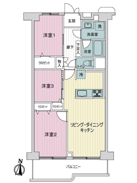 南六郷第1スカイハイツの間取図
