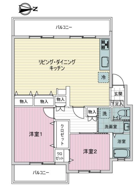 ハイネス稲毛の間取図