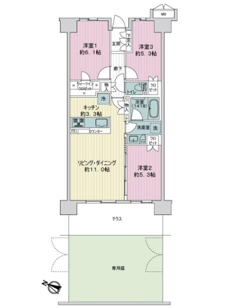 レジデントプレイス西葛西の間取図