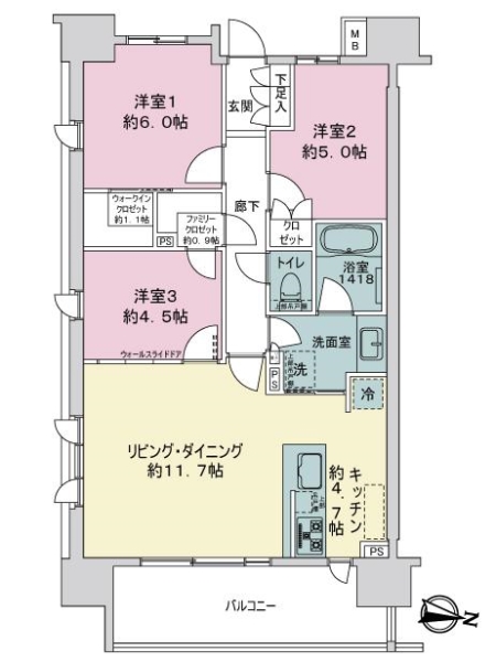 クレアホームズ千葉センタークロスの間取図