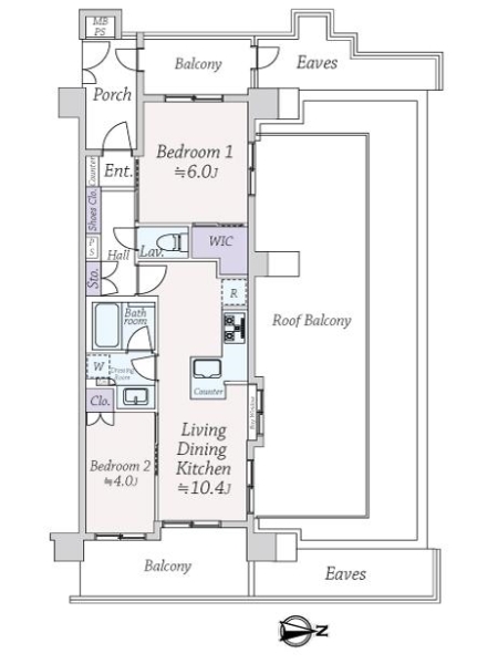 グローベル　ザ・シーズン鷺ノ宮パークスの間取図