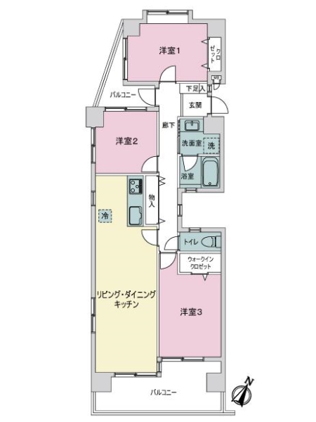ライオンズマンション呼続公園の間取図