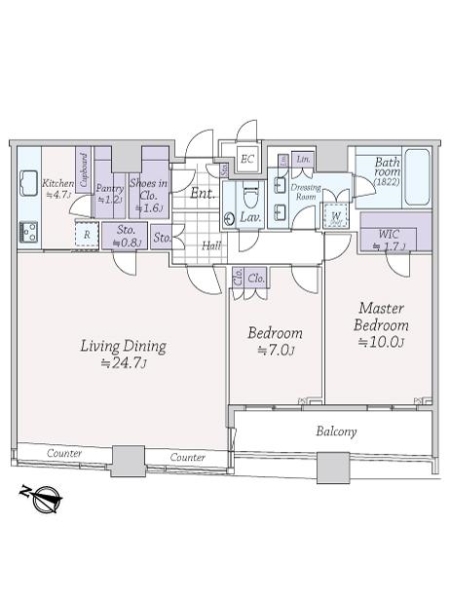 パークコート赤坂ザタワーの間取図