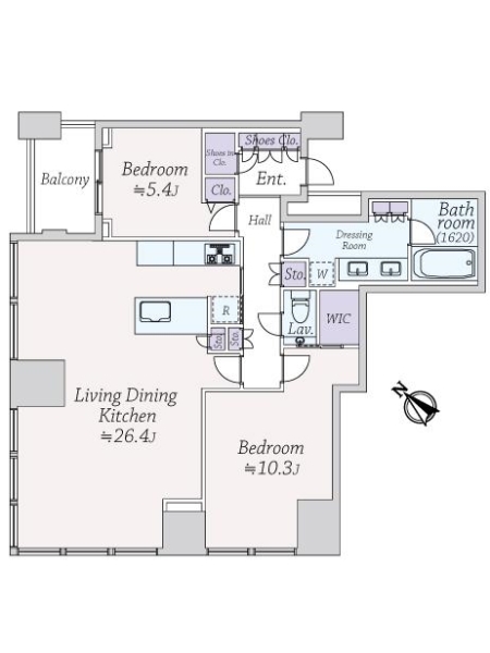 シティタワー麻布十番の間取図
