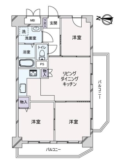 ライオンズマンション南品川の間取図