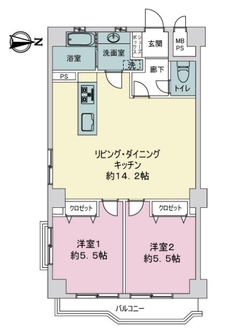 ヴェラハイツ扇橋の間取図