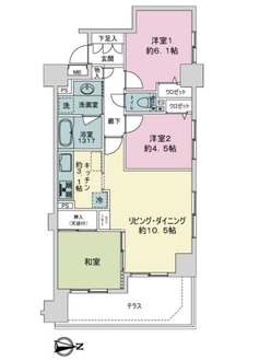 レーベンハイム竹ノ塚ヴィナロスの間取図