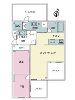 ライオンズマンション覚王山の間取図