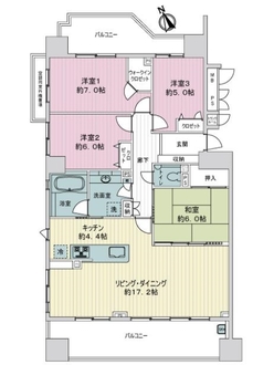 ライオンズマンション桜坂シティの間取図