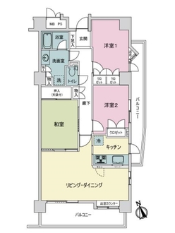 レールシティ大宮壱番館の間取図