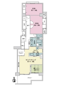 パークシティ鳥見Ｂ棟の間取図