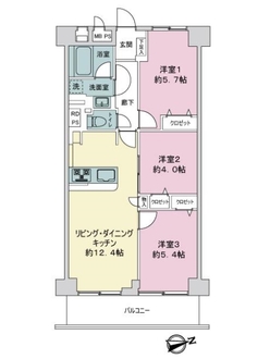 小島スカイハイツの間取図