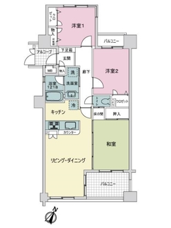 東峰マンション野間大池公園の間取図