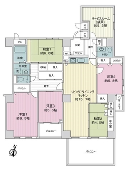 三宮ハウスの間取図