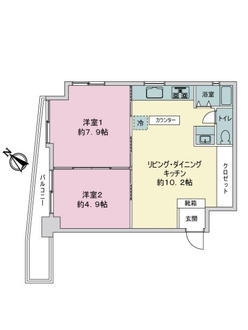 甲南メゾン三宮の間取図