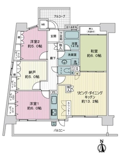 ファミール観音平和大通りの間取図