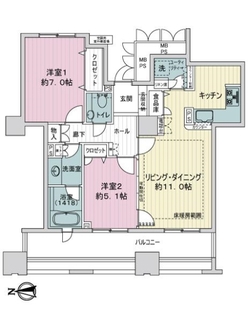 ライオンズタワー葵の間取図