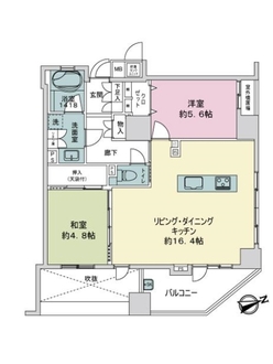 ライオンズタワー平和大通りシティマークスの間取図
