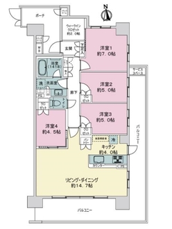 パークホームズ松戸マークレジデンスの間取図