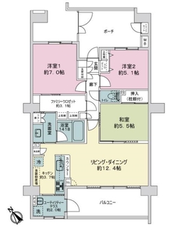 武蔵浦和レジデンスの間取図