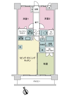エバーライフ東平尾公園の間取図