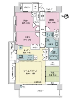 ヴィラス星ヶ丘の森の間取図