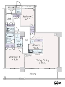 大阪福島タワーの間取図
