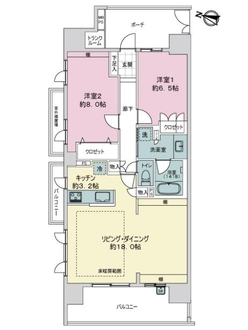 ザ・ライオンズ大宮ウェリスレジデンスの間取図
