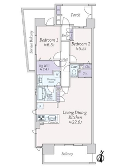 クレストプライムレジデンス　アベニュー壱番街の間取図