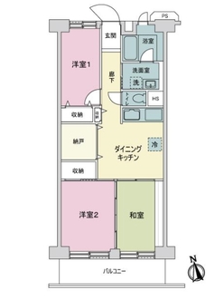 木場サンハイツの間取図