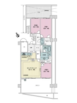 ライオンズセレブ富士見台壱番館の間取図