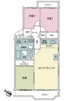 ユニライフ船橋壱棟の間取図