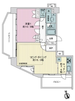 コスモ東日暮里ガーデンフォートの間取図