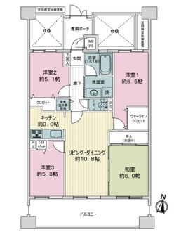 ライオンズマンション大原駅前の間取図