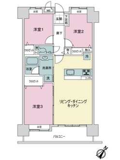 コアマンション神屋町の間取図