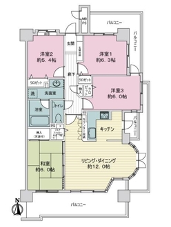 ライオンズマンション新安城の間取図