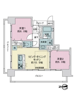 エクセルデュオ御崎公園リトモの間取図