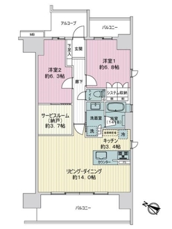 神戸三宮ブリーズレジデンスの間取図