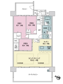 フォレストプレイス香椎照葉ザ・テラス０４の間取図