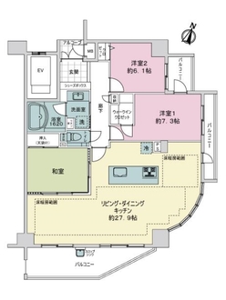 アルファステイツ翠の間取図