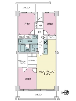 サンシティＪ棟の間取図