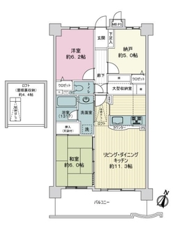 ライオンズガーデン稲永の間取図