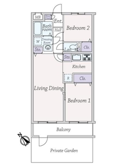 セザール長原の間取図