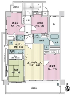 ロイヤルアーク藤崎の間取図