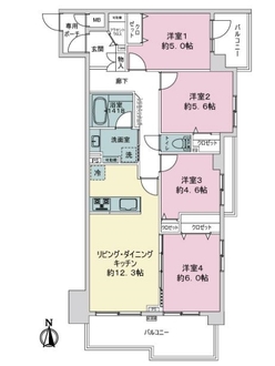 フローレンスパレス川崎大師の間取図